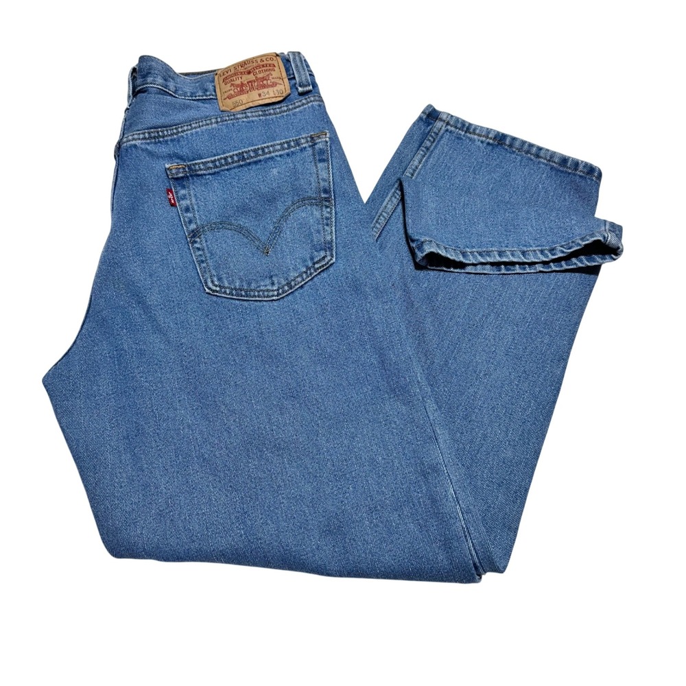 Levis 550 Relaxed Fit Jeans Mens 34x30 Blue Medium Wash Denim Tapered 00550-4891